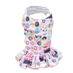 Group One Dog Gallery Pet Dog Cat Teacup Ruffle Harness (Donuts, XX-Small)
