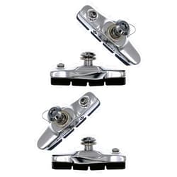Gekors 2 Pairs Road Bike Brake Shoes, 55mm Durable Brake Pads with Lightweight Alloy Holder, Compatible with Shimano, SRAM, Tekto & Other Caliper Brakes