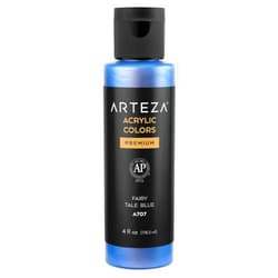 ARTEZA Iridescent Acrylic Paint, A707 Fairy Tale Blue, 118 ml Bottle, Chameleon Colors, High-Viscosity Shimmer Paint, Water-Based, Blendable, for Canvas, Wood, Rocks, Fabrics and More