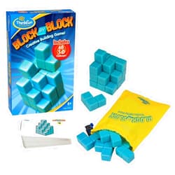 Ravensburger ThinkFun Block by Block - Engaging 3D Puzzle Game | Enhances Architectural Skills | Mind Teaser for Ages 8 and Up | Travel-Friendly with Game-Go Storage Bag