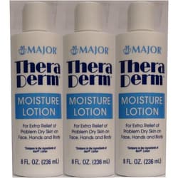 MAJOR Thera Derm Lotion Generic for Keri Original Body & Face Moisturizing Lotion for Dry Skin 8 oz per Bottle Pack of 3 Total 24 oz