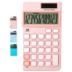 Mr. Pen- Standard Function Calculator, 12 Digits, Small Calculator, Light Pink Solar Calculator, Pocket Calculator, Simple Calculator, Basic Office Calculators, Solar Handheld Calculator
