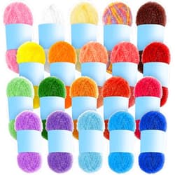 Amylove 20 Skeins Scrubby Yarn for Dishcloths Assorted Colors for Crocheting Polyester Scrubby Assortment Pastel Yarn for Knitting Dishwashing Dishcloths Craft Project(Candy Color)