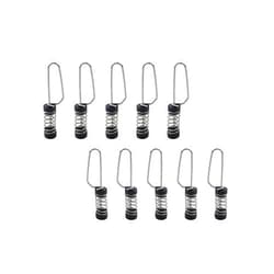 Nicerity 10Pcs Fishing Flag Clips Boat Flag Stainless Steel Marine Boat Flag Clips for Halyards Outrigger Lines Antennas Stern Lights Flagpole Rope