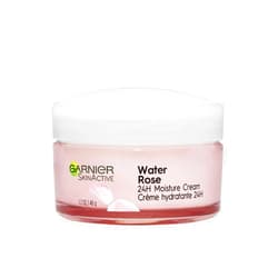 Garnier 24H Moisture Cream with Rose Water and Hyaluronic Acid, Face Moisturizer for Normal to Dry Skin, 1.7 Fl Oz (48g), 1 Count (Packaging May Vary)