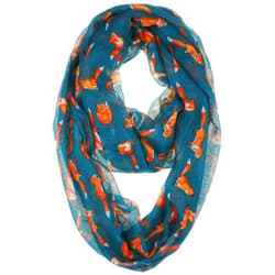 VIVIAN & VINCENT Soft Light Various Print Sheer Infinity loop circle Scarf