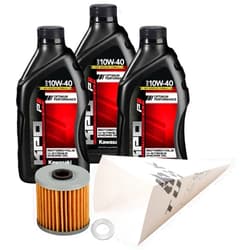 Tusk 4-Stroke Oil Change Kit Kawasaki KPO 10W-40 Compatible with Kawasaki KLR650 1987-2018, 2022-2025