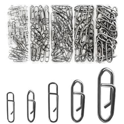 OROOTL Fishing Snaps Clips Kit, 165pcs Power Fishing Clips High Strength Fishing Snaps Fishing Power Speed Clips for Fishing Lure Quick Change Freshwater Saltwater Fishing Connector Tackle