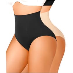 Nebility 2 Piece Tummy Control Shapewear Butt Lifting Underwear Seamless Panties for Women Under Dress Faja Body Shaper