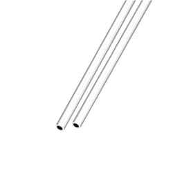 METALLIXITY 6063 Aluminum Tube (5mm OD x 3mm ID x 300mm L) 2Pcs, Aluminum Round Tubing - for Home Furnishing, Machinery, DIY Handicraft