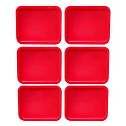 MRX Solutions Replacement Lid for Pyrex Plastic Red Cover 3 Cup Bowl Dish Rectangle 7210-PC (6-Pack)