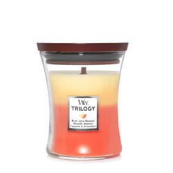 WoodWick Medium Hourglass Candle, Tropical Sunrise - Premium Soy Blend Wax, Pluswick Innovation Wood Wick, Made in USA