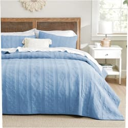 Bedsure 100% Cotton Quilt Set, Lightweight Queen Bedspread, Mountain Spring Cozy Bedding Coverlet 3-Piece with Pillow Shams in Geometric Pattern for All Season, 90x96 inches, 100% Cotton Voile