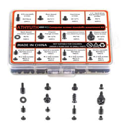 ATHYUTH 450-Piece Computer Screw Kit for PC Building and Repairing - Includes M.2 SSD Mounting Screws, Motherboard Standoff Screw, PC Case, SSD, HDD & Fan Screws | All-in-One Repair Kit