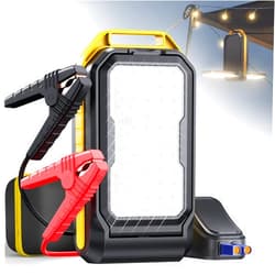 AUXITO Jump Starter: 7000A Portable Car Battery-Jumper for All Gas or up to 12L Diesel, 3 in 1 Multi-Function 12V Auto Battery Booster Jump Box with 4000LM Camping Light and 16000mAh Power Bank