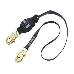 3M DBI/SALA EZ-Stop Force2 1246337 Shock Absorbing Lanyard, Nomex/Kevlar Web, Snap Hooks At Ends X 6-Foot, Black