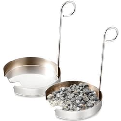 Reallnaive 2 Pack Ash Remover Compatible with Pit Boss Camp Chef Pellet Grill Burn Pot Stainless Steel Pellet Grill Burn Pot Cleaning Accessories Ash Away Cleaning Ash Remover for Burner Gridiron