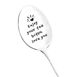 RFTWXHPN BFF Best Friends Spoon Gifts for Women Teen Girls Funny Enjoy Your Tea Bitch Love You Spoons for Best Friend Friendship Gift for Women Bestie Coffee Tea Lover Gifts Spoons