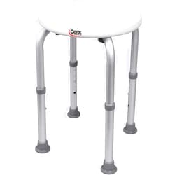 Carex Compact Shower Stool - Adjustable Height Bath Stool and Shower Seat - Aluminum Bath Seat That Supports 250lbs