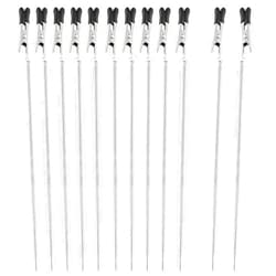 ZZLZX 12PCS Model Painting Alligator Clip Stick with Rubber Tips Modeling Tools,Metal Wire Clamps Long-Tailed Clasp for Hobby Modeling DIY Card Photo Memo, Alligator Clamp