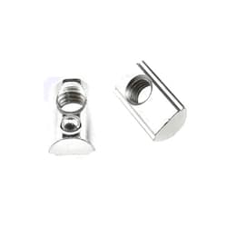Odinest 2020 Series M5 T Slot Nuts Roll-in Spring Ball Loaded Elastic Nuts 25 Pack Carbon Steel for 2020 Series Aluminum Extrusion Profile Rail with 6mm Slot for 3D Printer