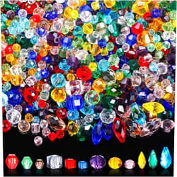 Kigeli 1280 Pcs Glass Beads Bulk Assorted Crystal Beads for Jewelry Making Faceted Teardrop Rondelle Briolette for DIY Crafts Necklace Wristband Earring Kit(Colorful)