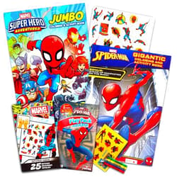 Spider-Man Marvel Spiderman Ultimate Coloring Book Set -- 3 Spiderman Activity Books with Spiderman Tattoos