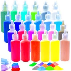 Guuozzli 24 PCS Art Sand,1.24 oz Colored Sand Bottles,Sand Arts and Crafts Kit,Scenic Sand for Kids,DIY Sand Painting,Wedding Decoration