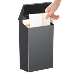Uniclife Mailboxes for Outside, Wall Mount Mailbox, Metal Mail Box, Mail Boxes for House Outside, Black Small Mailbox, Modern Drop Box for Outdoor Office Home, (No Locking Mechanism)