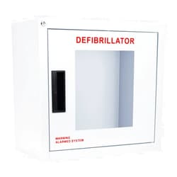CUBIX SAFETY Standard, Alarmed AED Cabinet, Large. Fits All Defibrillators on the Market. Measures 14.75