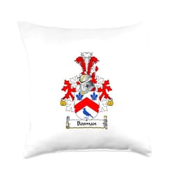 Family Crest and Coat of Arms clothes and gifts Bosman Coat of Arms-Family Crest Throw Pillow, 18x18, Multicolor