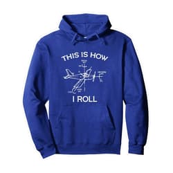 This Is How I Roll Airplane Pilot - DressedForDuty This Is How I Roll Airplane Pilot Flying Plane Gift Pullover Hoodie