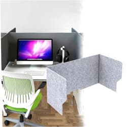 Generic Desk Partition Desk Privacy Panel Desk Divider Cubicle Desk Dividers Desk Panel, Free Standing, Sound Dampening Office Divider Partition, Desktop Privacy Panel for Student Call Centers/Offices/brari
