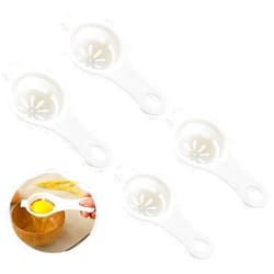 Bamutu Egg Separator Egg Yolk White Separator 4PCS Egg White Separator Egg Whites Strainer Filter Divider Egg Separator Tool Kitchen Baking Gadget