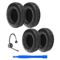 Linkidea Replacement Ear Pads for Plantronics SAVI 710, HW261, Plantronics SupraPlus HW251 Headphones Replacement Ear Cushions, Ear Covers, Headset Earpads (Leatherette/Black)