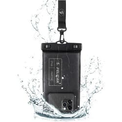 Pelican Marine - IP68 Waterproof Phone Pouch / Case (Regular Size) - Floating Waterproof Phone Case - iPhone 16 Pro Max/iPhone 15 Pro Max/14 Pro Max/13/12/S24/ Pixel 9 - Detachable Lanyard - Black