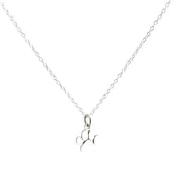 NOUMANDA Cute Paw Print Pendant Necklace Dog Necklace Cat Dog Two Tone Pubby Pet Animals Necklace for Women 18''