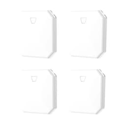 JianHan Key Finder Luggage Tracker Tag Works with Apple Find My [Certified,iOS Only] Track Your Keys,Wallet,Luggage,Backpack Bluetooth Tracker and Item Locator (White, 4 PACK)