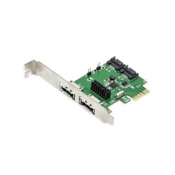 Syba I/O Crest 2 Port eSATA III or 2 Port SATA III Non-RAID PCIe 2.0 x1 Hard Drive Controller Card Asmedia ASM1601 Chipset SD-PEX40049