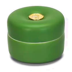 HUADAO Portable Mini Ceramic Tea Canister Green 2.3 Ounce Capacity, Indoor Outdoor Porcelain Storage Jar Tea Tins with Airtight Lid, Small Tea Can Kitchen Containers for Loose Tea, Coffee