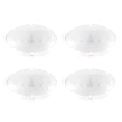 JAMESVAN 4X LED 12V Pancake Light RV Caravan Trailer Boat RV Interior Lighting Ceiling Lights Dome Lamp CSA UL 8 inch Oval Pancake 12 Volt RV Ceiling Light for Caravan Trailer Boat RV Motorhomes