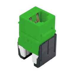 On-Q Legrand - OnQ Cat 6A QuickConnect Keystone Insert, RJ45 Keystone Jack, High-Impact Flame-Retardant Plastic for Any Keystone Wall Plate or Strap, Green, WP346AGN