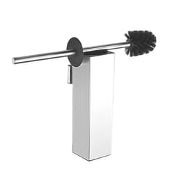 FVITA Toilet Brush Wall Mounted Toilet Brush with Holder Modern Toilet Bowl Brush Stainless Steel for Bathroom Brushed Nickel Square