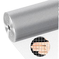 Apgbwj 304 Stainless Steel Welded Wire Mesh, 1/2 Inch Hardware Cloth, Chicken Wire Fence Mesh Cage Poultry Garden Plant Support Containment Fence(15.7in×24ft)