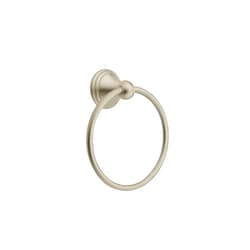 Moen Preston Collection Spot Resist Brushed Nickel 7-inch Bathroom Hand Towel Ring, Wall Mounted Towel Hanger, DN8486BN