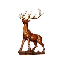 SHUTING2020 Chinese feng shui statue sculpture Feng Shui Lucky Deer Statue Decoration Home Furnishing Modern Simple Light Luxury Creative Resin Sculpture Deer TV Cabinet Deer Ornament Estatua de la Riqueza Estatu