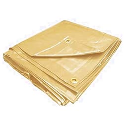 EZ Travel Collection PVC Vinyl Cover Waterproof UV Resistant Heavy Duty Vinyl Tarp 13oz 18 Mil -TAN (12x12)