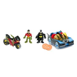 Fisher-Price Imaginext DC Super Friends Preschool Toy Batman Batmobile & Cycle Vehicle Set, 2 Figures, for Pretend Play Kids Ages 3+ Years