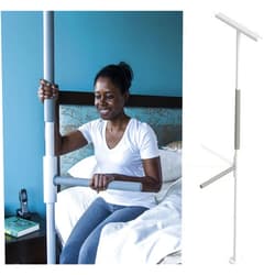 HEALTHCRAFT SuperPole with SuperBar, Floor to Ceiling Grab Bar (8 Feet), Safety Transfer Pole with 16