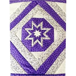 ForeverAmishMade Amish Handmade Purple leaf Folded Star Quillow